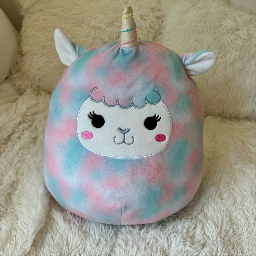 Squishmallows Winona Unicorn Llama Plush 16” Pastel Rainbow Stuffed Animal Toy